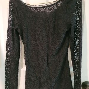 Black Lace Long Sleeve top